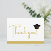 Moderne Noir et Or Blanc graduation Merci C (Debout devant)