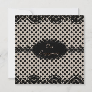 MODERNE NOIR SPOT ENGAGEMENT PARTIE INVITATION