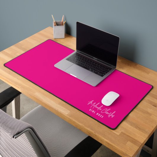 MODERNE Nom MINIMAL design solide chaud fuschia ro (Bureau 2)