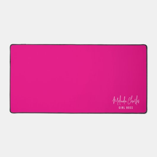 MODERNE Nom MINIMAL design solide chaud fuschia ro (Recto)