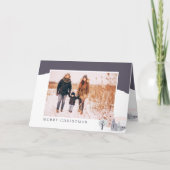 Moderne Noordse Cabin Kerstmis Feestdagen Kaart (Voorkant)