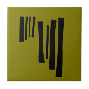 Moderne Noordse Houten Abstract Keramische Tegel Tegeltje