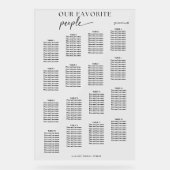 Moderne Nos Mariages préférés Carte de siège (Recto)