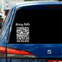 Moderne Notaris Openbaar Script Zakelijk QR Code Raamsticker