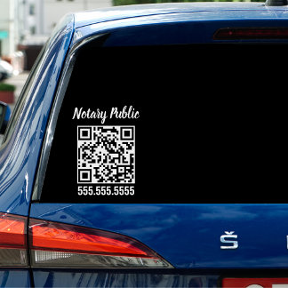 Moderne Notaris Openbaar Script Zakelijk QR Code Raamsticker