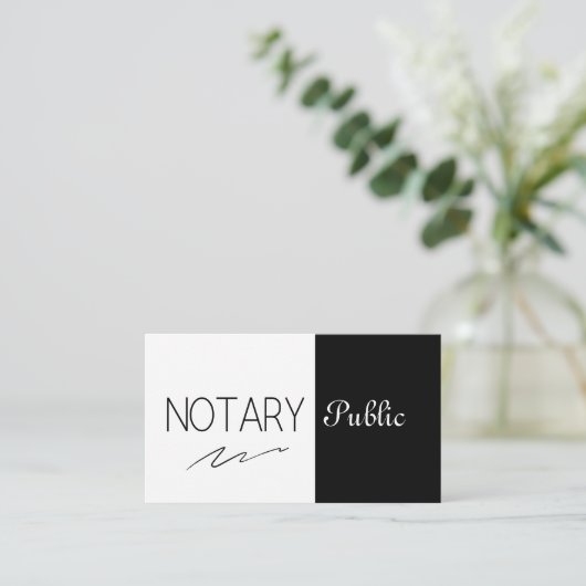 Moderne Notaris Openbaar Zwart-Wit QR Code Visitekaartje (Staand voorkant)