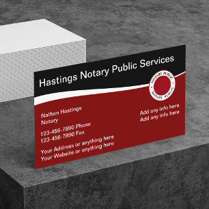 Moderne notaris openbare embleem stijl visitekaartje