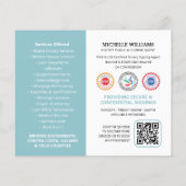 Moderne Notaris Openbare Foto QR Code Blauwe Zakel Flyer (Achterkant)