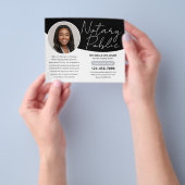 Moderne Notaris Openbare Foto QR-code Zwart Zakeli Flyer (Hand)