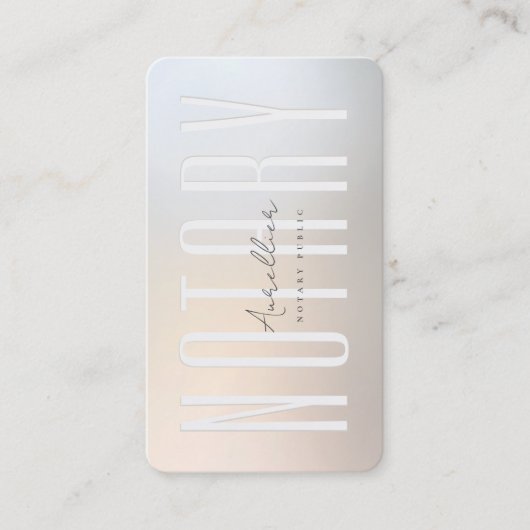 Moderne Notaris Openbare Ondertekenende Agent Goud Visitekaartje (Voorkant)