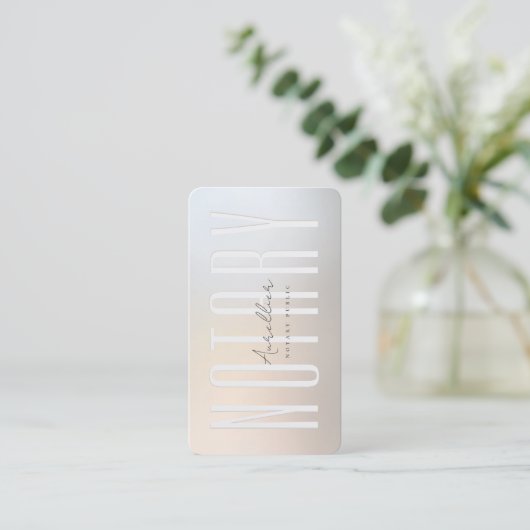 Moderne Notaris Openbare Ondertekenende Agent Goud Visitekaartje (Staand voorkant)