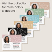 Moderne Notaris Openbare Profiel Foto QR Code Beig Flyer