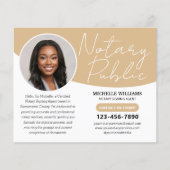 Moderne Notaris Profielfoto QR-code Goud Flyer (Voorkant)