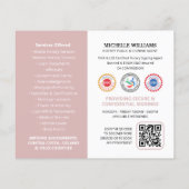 Moderne Notaris Public Profile Foto QR Code Roze Flyer (Achterkant)