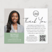 Moderne Notaris Publiek Dank u Foto QR Code Groen Flyer (Voorkant)