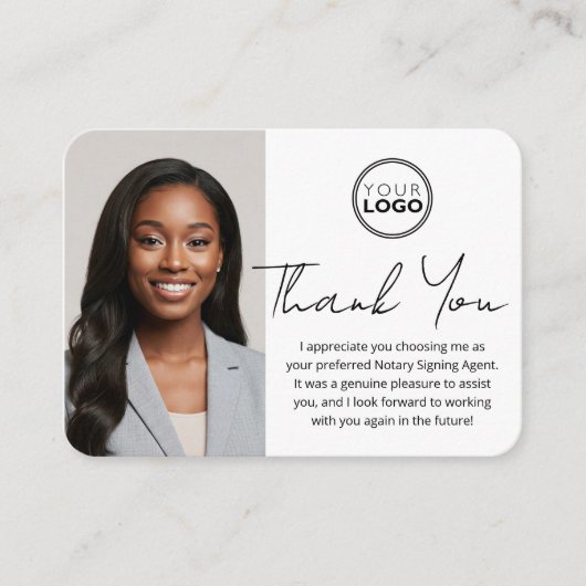 Moderne Notaris Publiek Dank u Foto QR Code Roze Visitekaartje (Voorkant)