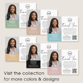 Moderne Notaris Publiek Dank u Foto QR Code Zwart Flyer