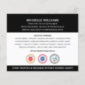 Moderne Notaris Publiek Dank u Foto QR Code Zwart Flyer (Achterkant)