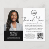 Moderne Notaris Publiek Dank u Foto QR Code Zwart Flyer (Voorkant)