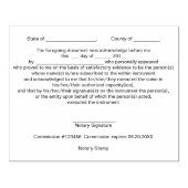 Moderne notaris publieke erkenning zegel zwart rubberstempel (Afrduk)