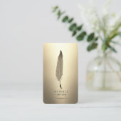 Moderne notaris Signing Agent Goud Elegant Monogra Visitekaartje (Staand voorkant)