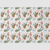 Moderne Notenkraker Christmas Bow Ribbon Muziek Tissuepapier (Voorkant)