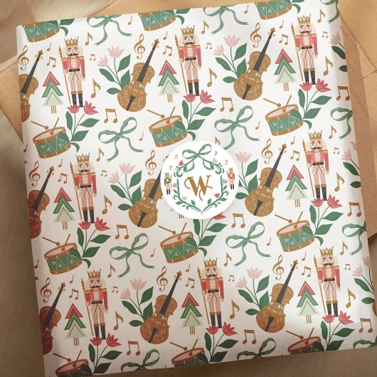 Moderne Notenkraker Christmas Bow Ribbon Muziek Tissuepapier