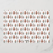 Moderne notenkraker kerstfeest folie uitnodiging (Achterkant)