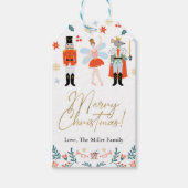 Moderne Notenkraker Kerstvakantie Cadeaulabel (Voorkant)