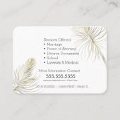 Moderne Notional Services Gold Brown Pattern Visitekaartje (Achterkant)