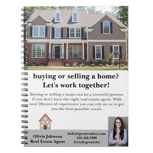 Moderne Notitieboek Estate Agent Custom (Voorkant)
