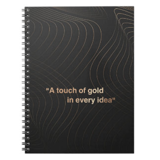 Moderne notitieboek met een vleugje gouden glitter