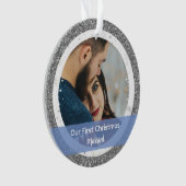 Moderne Notre premier Noël Marié 2 Photos (devant)