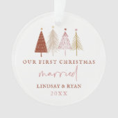 Moderne Notre premier Noël Marié Nouveaux mariés (devant)