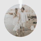 Moderne Notre Premier Noël Marié Photo Ceramic (dos)