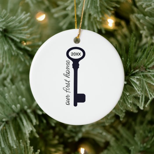 Moderne Notre Première Maison Ornement de Noël (Arbre)