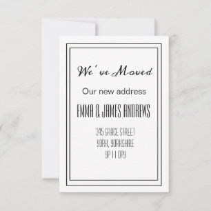 Moderne Nous Avons Déménagé Nouveau Faire-part D'A