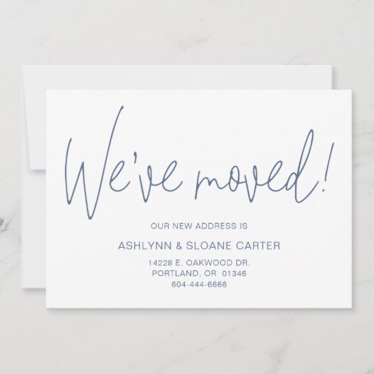 Moderne Nous avons déménagé Nouveau Faire-part rés (Devant)