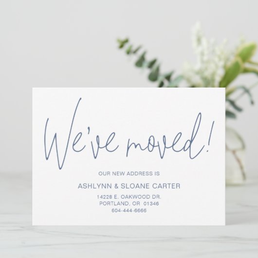 Moderne Nous avons déménagé Nouveau Faire-part rés (Debout devant)