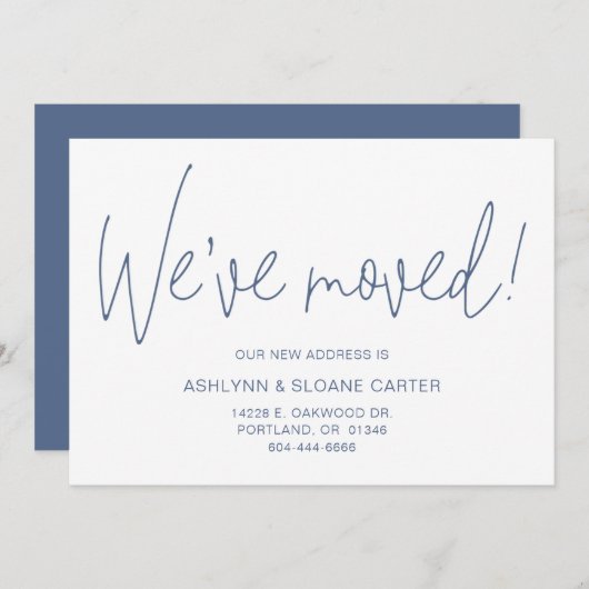 Moderne Nous avons déménagé Nouveau Faire-part rés (Devant / Derrière)