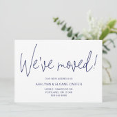 Moderne Nous avons déménagé Nouvelle Faire-part Ma (Debout devant)