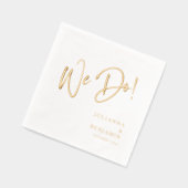 Moderne Nous Faisons Élégant Script Mariage Or (Gauche)