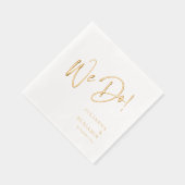 Moderne Nous Faisons Élégant Script Mariage Or (Droite)