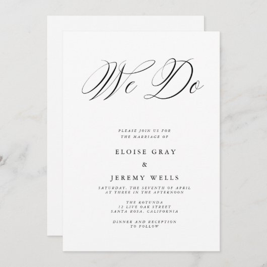 Moderne Nous faisons Faire-part de mariage (Devant / Derrière)