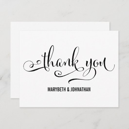 Moderne Nous faisons Script Mariage Carte de remer (Devant / Derrière)