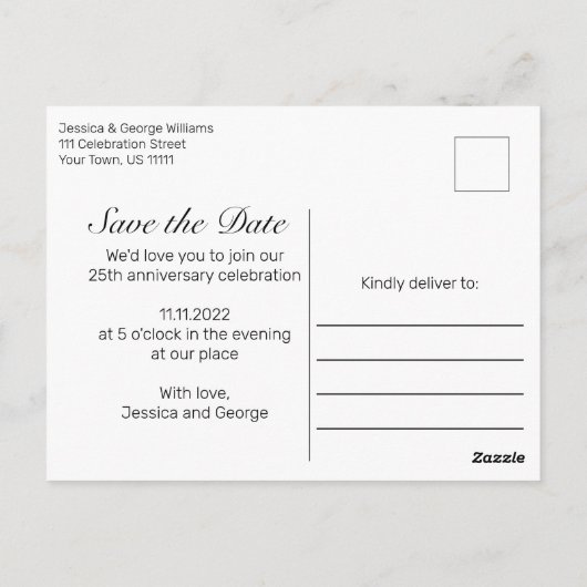 Moderne Nous Faisons Toujours Invitation Mariage A (Dos)