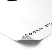 Moderne nummerborden voor bezoekerstboeken poster (Hoek)