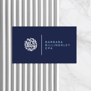 Moderne Nummers Logo II Accountant Visitekaartje