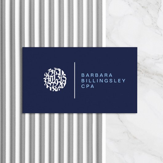 Moderne Nummers Logo II Accountant Visitekaartje