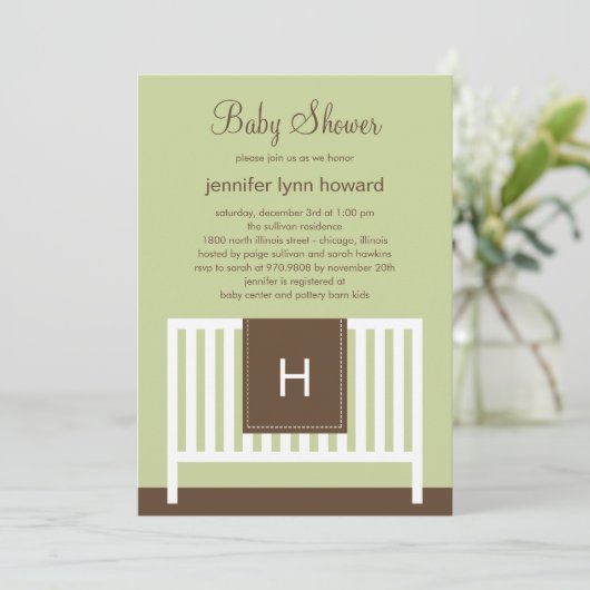Moderne Nursery Baby shower Invitation (neutraal) Kaart (Staand voorkant)